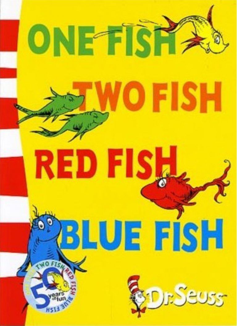 One fish two fish red fish blue fish Un pez dos peces pez rojo pez azul en ingles