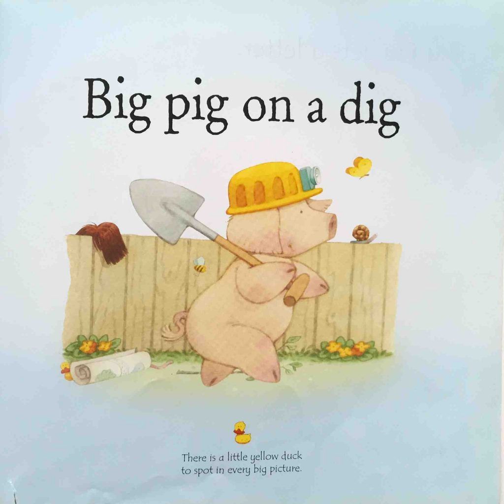 Big pig on a dig